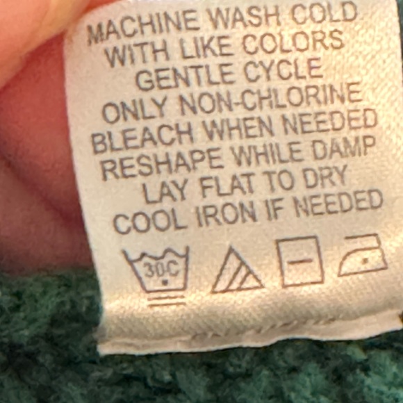 Alison Andrews Emerald Long Sleeve Multi Stitch V-Neck Sweater, Size XL - Picture 6 of 7